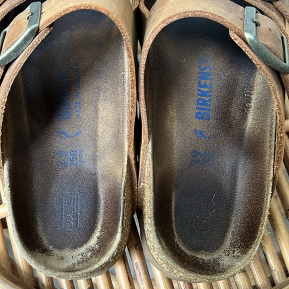 Birkenstock Arizona Brown Oiled Leather Sandals - Picture 3 of 7